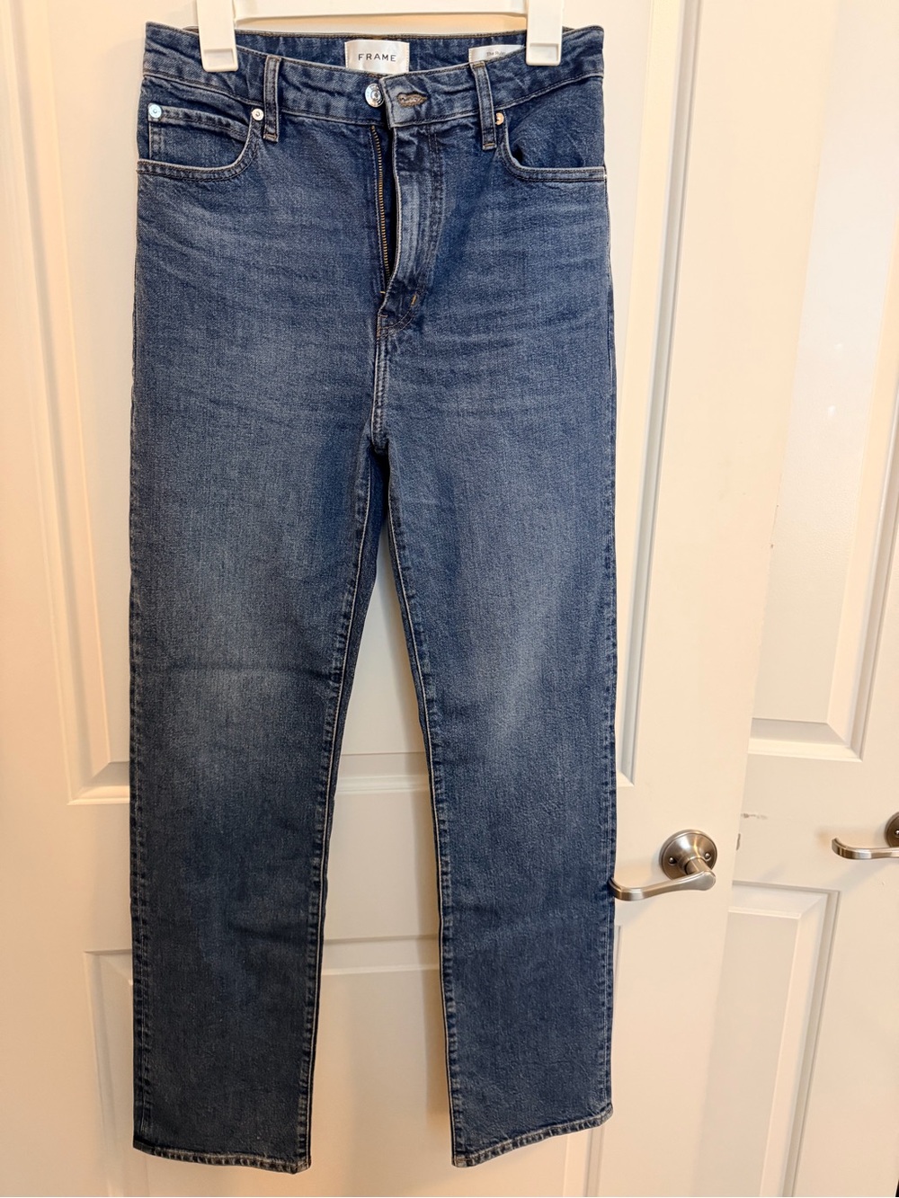 Frame Denim The Ruler Straight Leg Jeans in Medium Blue Size 28 EUC
